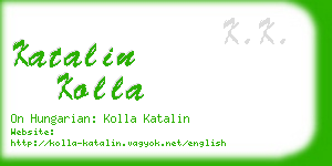 katalin kolla business card